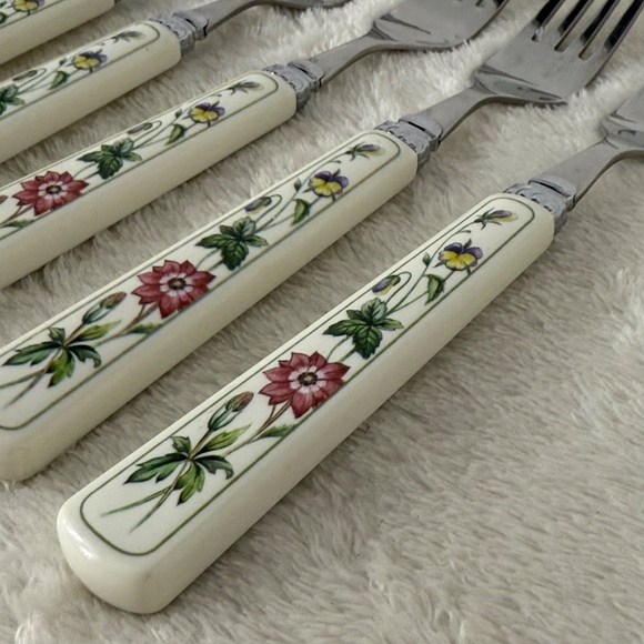 Lot of 10 Floral Dinner Forks by Studio Nova Garden Bloom Flatware Collection - Picture 3 of 5